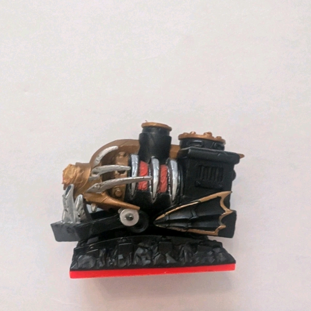 Steampunk Engine Figurine - Black, Gold, and Silver